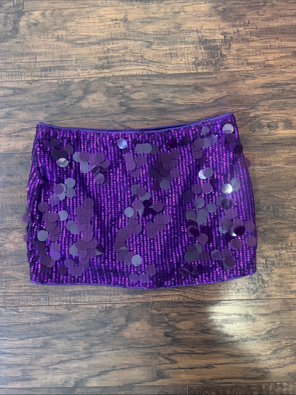 SHEIN Purple Sequin Mini Skirt